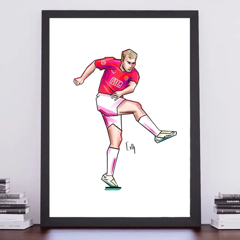 A4 Art Print - Scholes vs Barcelona Screamer 0