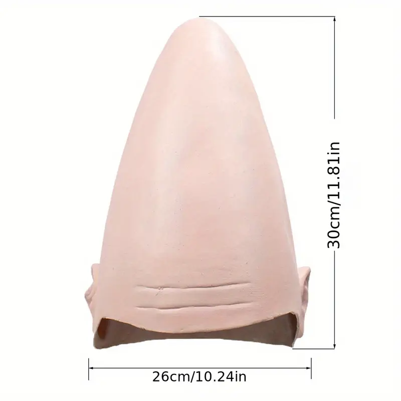 1pc Latex Alien Skull Egg Head Hat for Men & Women, Halloween Costume, Cosplay Wig, Bald Head Cap 5