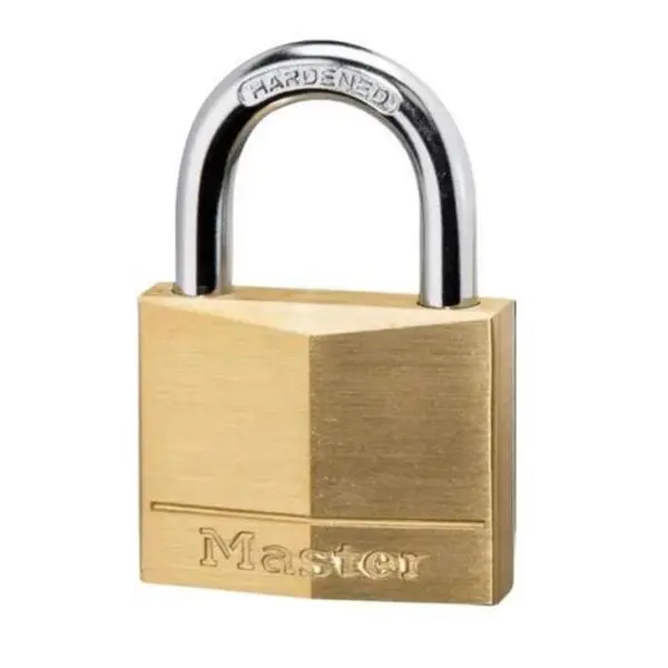 140EURD Key Padlock with Brass Body, Gold,