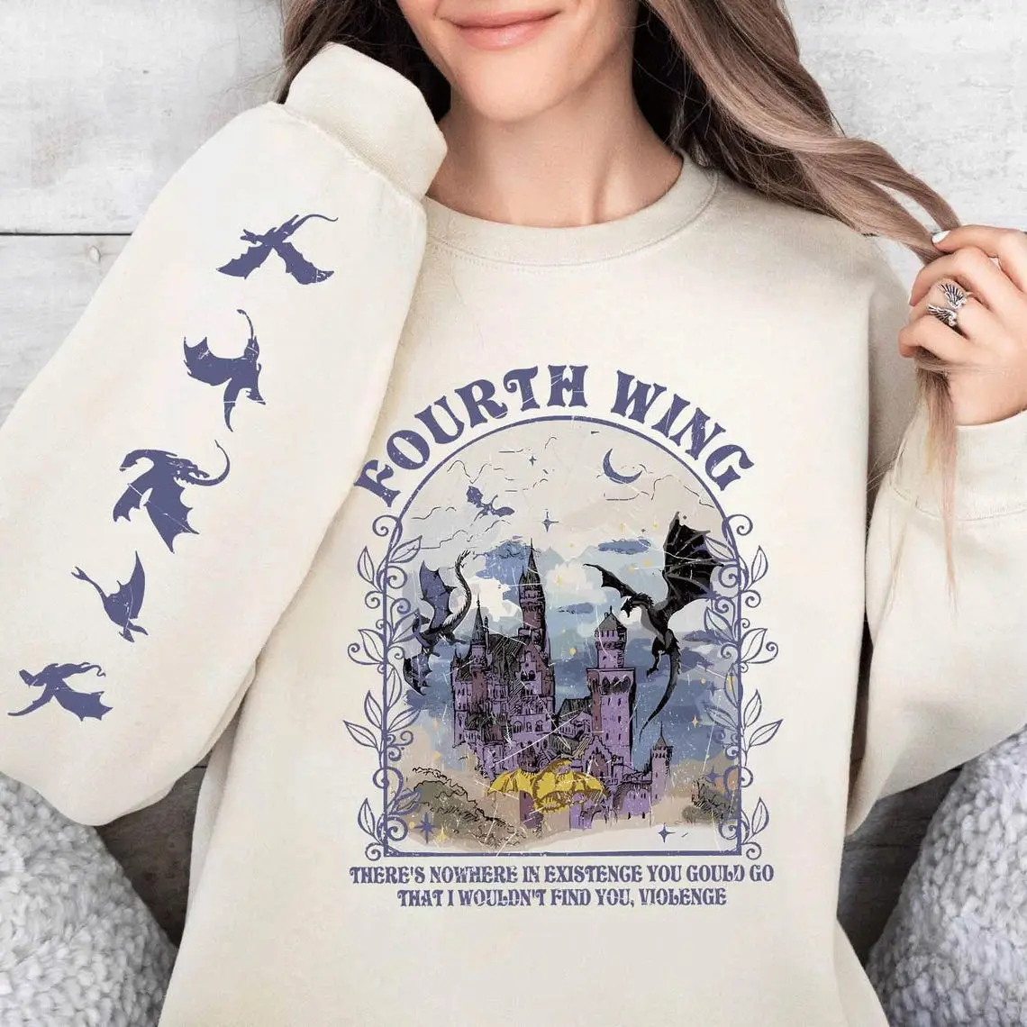 Fourth Wing Sweatshirt, Basgiath War College Shirt, Xaden Riorson,Riders Quadrant, Dragon Rider,Violet Sorrengail, Fantasy Reader, Bookish Hoodie sweatshirt and t-shirt