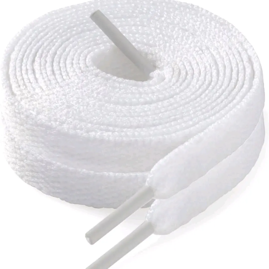 White Replacement Trainer Shoe Laces Flat Shoe Laces for Trainers Replacement Laces for Sport Shoes Running Shoes Casual Boots and Sneakers Shoe Strings for Adult Men and Women  Footwear Training Sports Shoes Athletic Runner Renew Your Shoe shoelaces