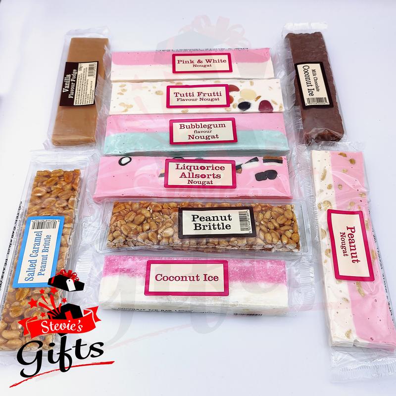 Nougat, Fudge, Peanut Brittle and Coconut Ice Bars - Choose your Own 1