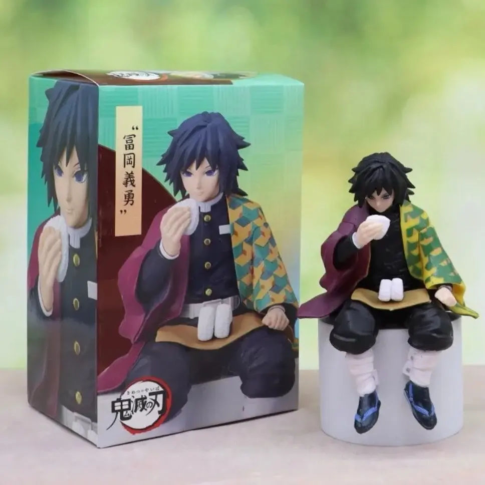 Kimetsu No Yaiba Demon Slayer Giyu Tomioka Anime Figure Sitting Rice Ball Onigiri Model