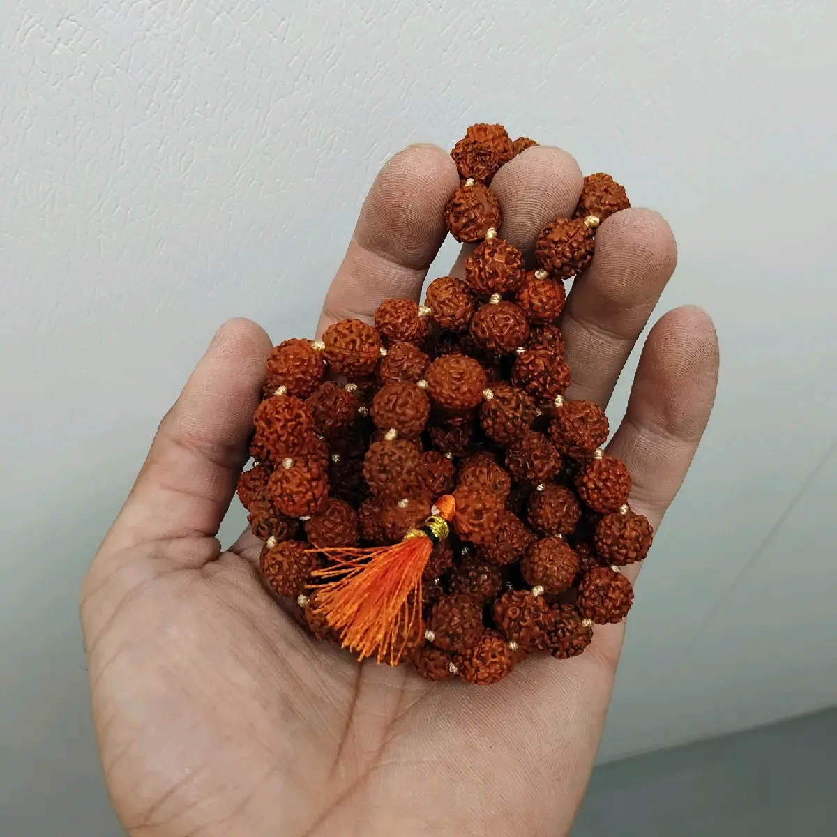 Genuine 8mm Rudraksha Mala Rudraksh Rosary Bead Hindu Meditation Beads UK