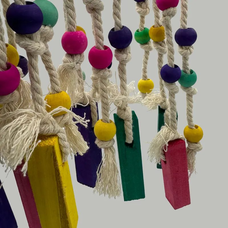 849 Rain Drops Parrot Birds Toys Chew Hanging Swing bird 3
