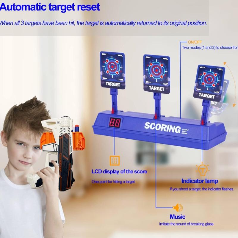 Electronic Digital Target for Nerf Guns,Nerf Gun Toy with Auto Reset Targets,Birthday Presents Halloween Xmas Gifts for 5-10 Year Olds Boys kids 1