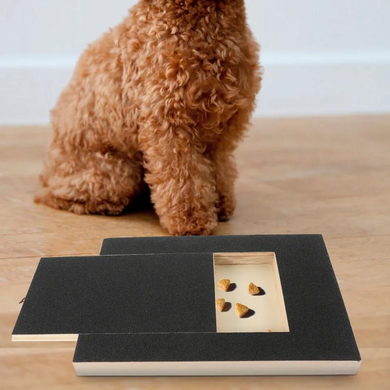 Non-Slip Pet Scratch Board with Food Storage Box for Dogs - Dog Scratch Pad for Nails 3