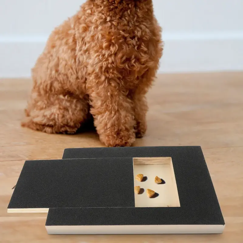 Non-Slip Pet Scratch Board with Food Storage Box for Dogs - Dog Scratch Pad for Nails 3