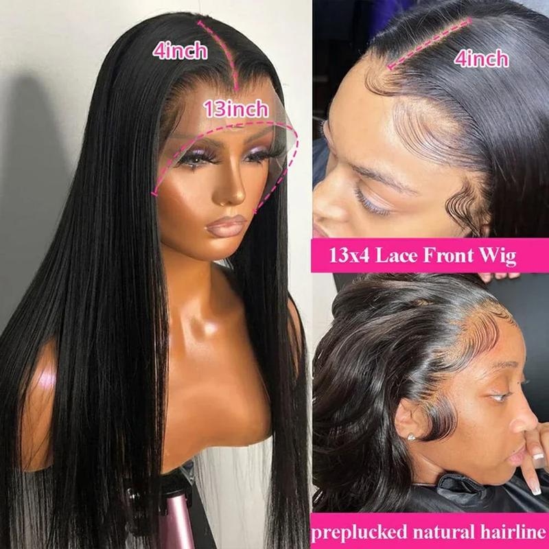 Product Introduction of Bling Hair HD Human Hair Wig 16inch Straight Brazilian Lace Frontal Wig For Women 180 Density Glueless Pre Plucked Natural Color Transparent Lace Front Wig 13x4 13x6 Baby Hair Bleached Knots Free Shipping UK Human Hair Wig 8