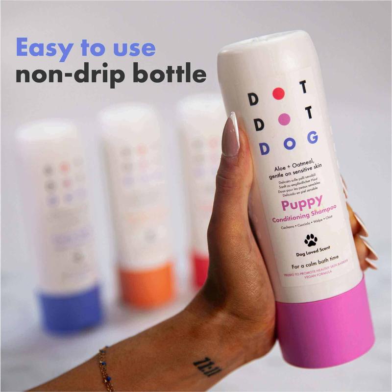 DotDotPet Short Coat Dog Shampoo | Vegan, Oatmeal & Soothing | Sensitive Skin & Calming Scent | 280ml 5