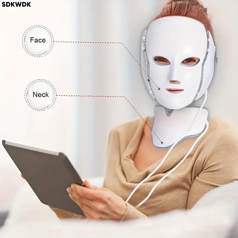 Product Introduction of Plug-in LED Seven-color Face Care Face Mask 7-Color LED Face And Neck Care Mask 5