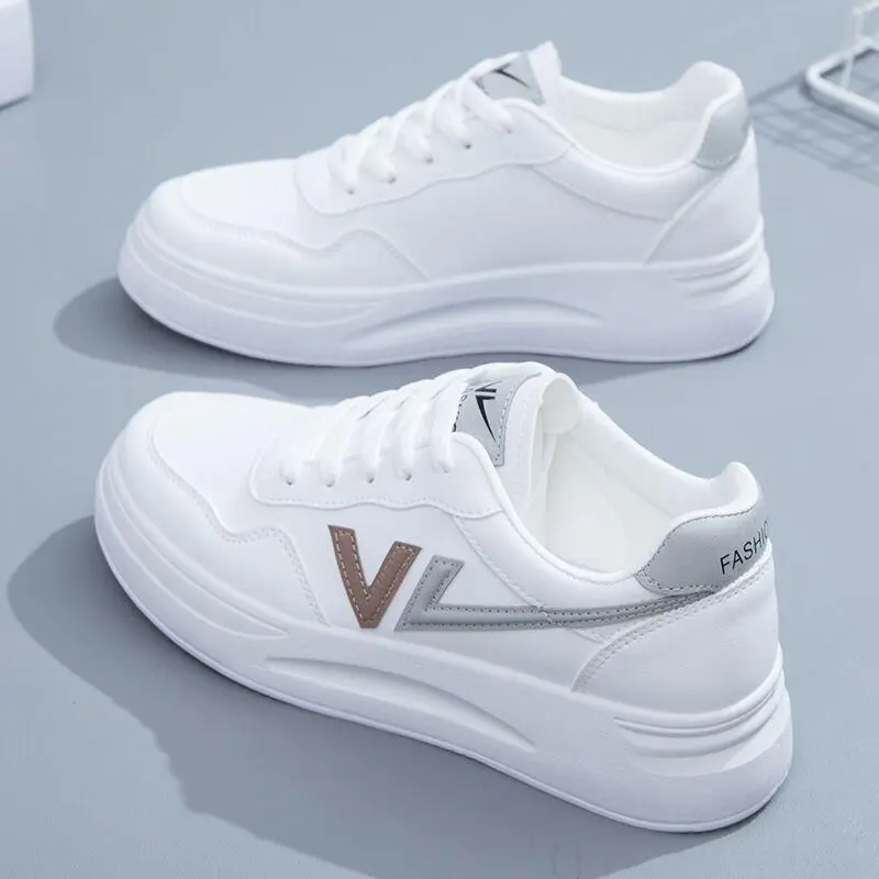 Little white shoes women 2024 new women's shoes summer all flat mesh breathable thin casual board shoes ins tide Walking Shoes Girl Trainer Sports Shoes Runner Training Footwear Running Athletic Sneaker Closed 6