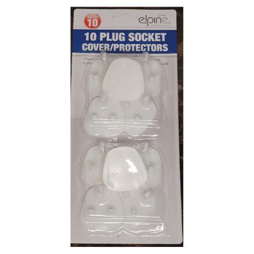 10x White Universal Plastic 3 Pin Plug Socket Covers - Baby Proofing Safety 0