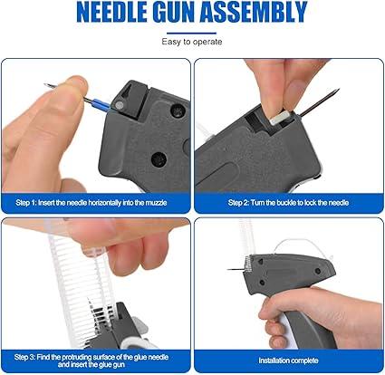 Tag Gun for Clothing with 5 Replacement Needles and 1000 Tags Barbs 3