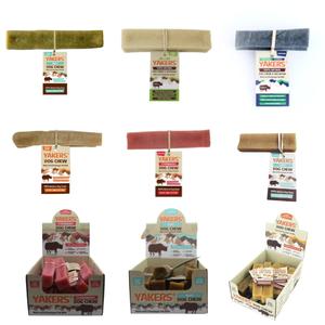 Yakers Natural Dog Chew Original Mint Strawberry Blueberry Cranberry Apple Turmeric Small Medium XL XXL