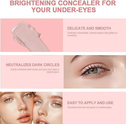 Under Eye Brightener,Under Eye Concealer,Colour Corrector Dark Circles,Dark Circle Concealer,Under Eye Colour Corrector,Color Corrector Makeup,Cream Concealer,Colour-Correcting Eye Brightener Primer 1