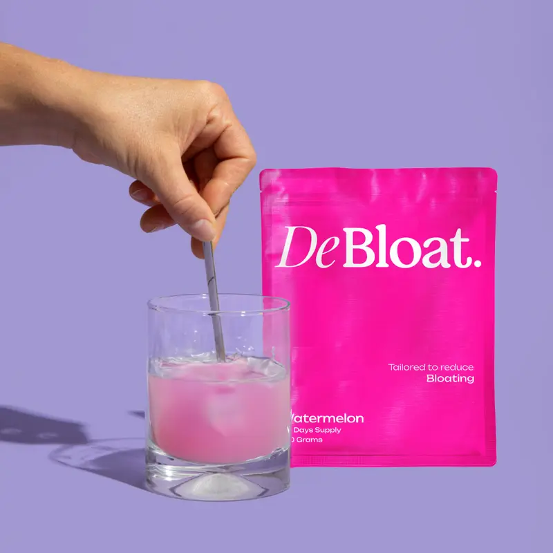 DeBloat Watermelon: Daily Pro & Prebiotic Powder - Natural Watermelon Flavour (30 Servings) 1