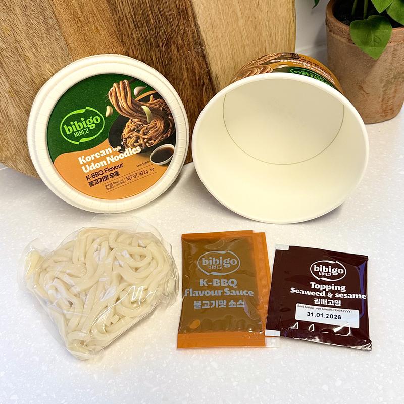 bibigo Udon Noodles KBBQ Flavour, Big Bowl 187g - Korean-Style Udon, Instant Cup Noodles, Instant Food, Ramen Noodle Ramyun 4