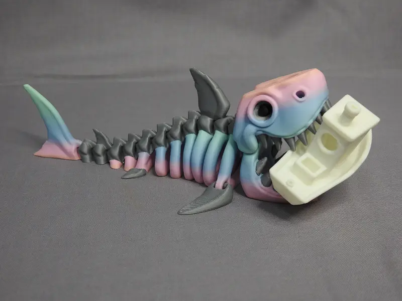 3D Printed Skeleton Shark Figurine for Fantasy Home Decor Decoration Gift 5