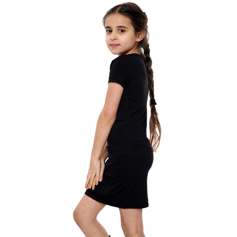 Girls Bodycon Midi Plain Dress 6