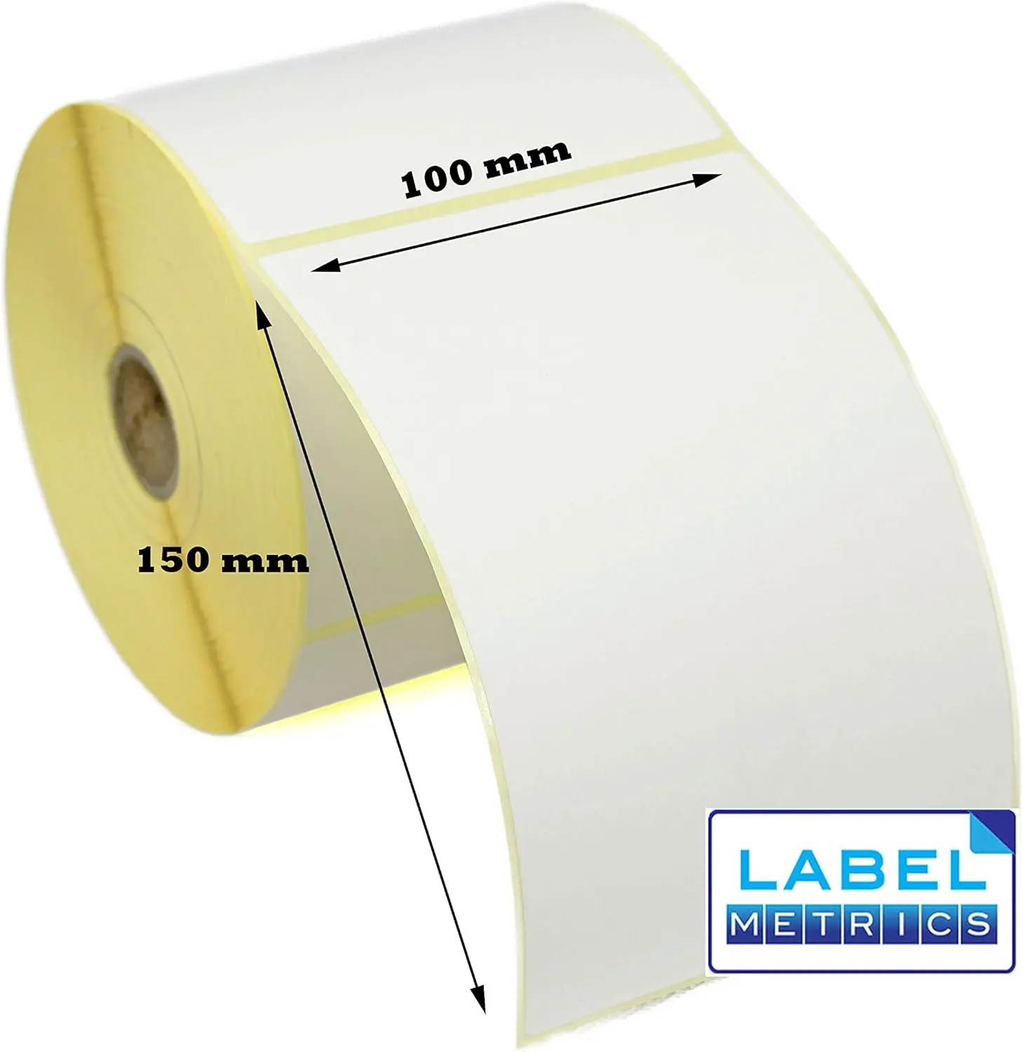 Label Metrics 100 x 150mm White Direct Thermal Labels - Zebra GK420D, GX420D, GK420T