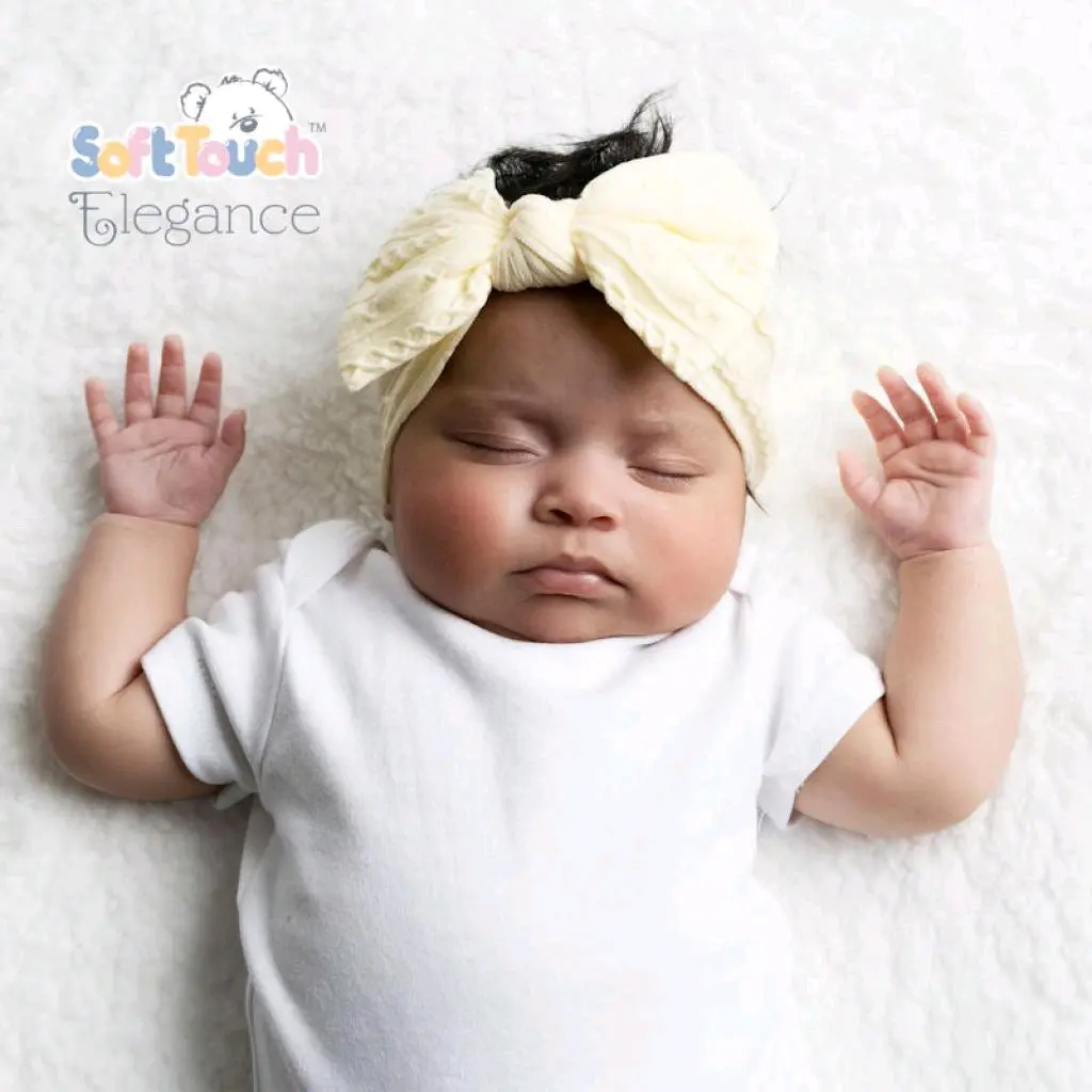 baby girls  headband cable design colour  lemon sizes newborn to 2 years  approx