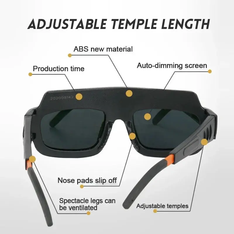 Solar Automatic Dimming Welding Glasses - Anti-Glare, Eye Protection Goggles 2