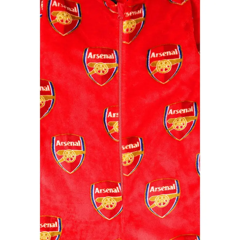 Arsenal Football Club Boys Fleece Sleepsuit Kids All in One W23 5