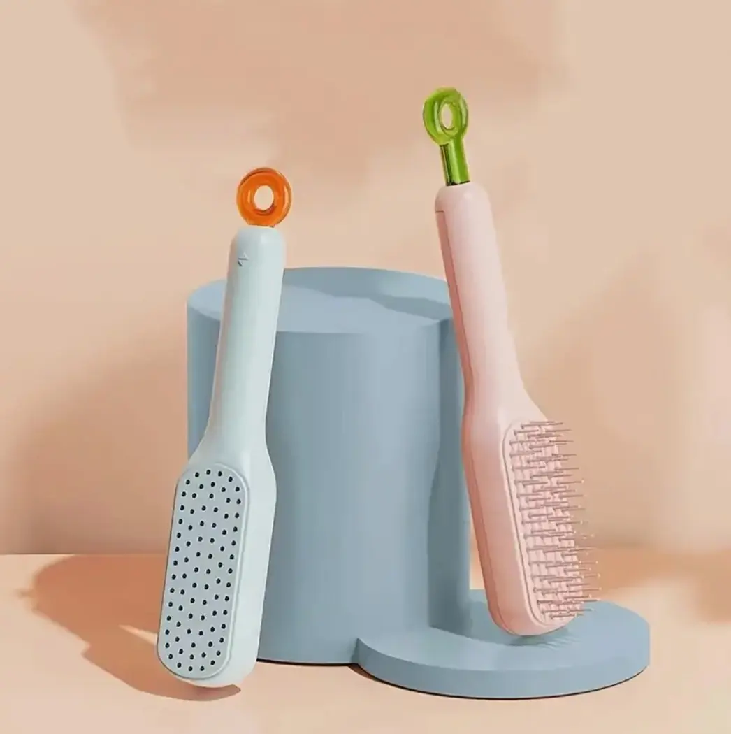 Magic Detangling Hair Brush For Women | Scalp-Massaging Telescopic Comb | Anti-Static & Compact Design | Perfect for Normal Hair | Travel-Friendly & Daily Use Haircare Heatless Smoothing pink hair brushes & combs