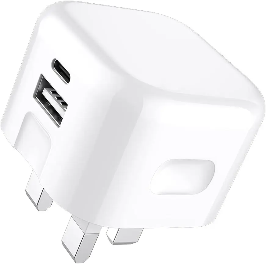 20W USB-A USB-C Adapter Plug Fast Charger compatible with all smart phones and tablets Device Cell phone For iphone 16 15 pro max plus samsung google pixel huawei lg HTC Xiaomi Motorola