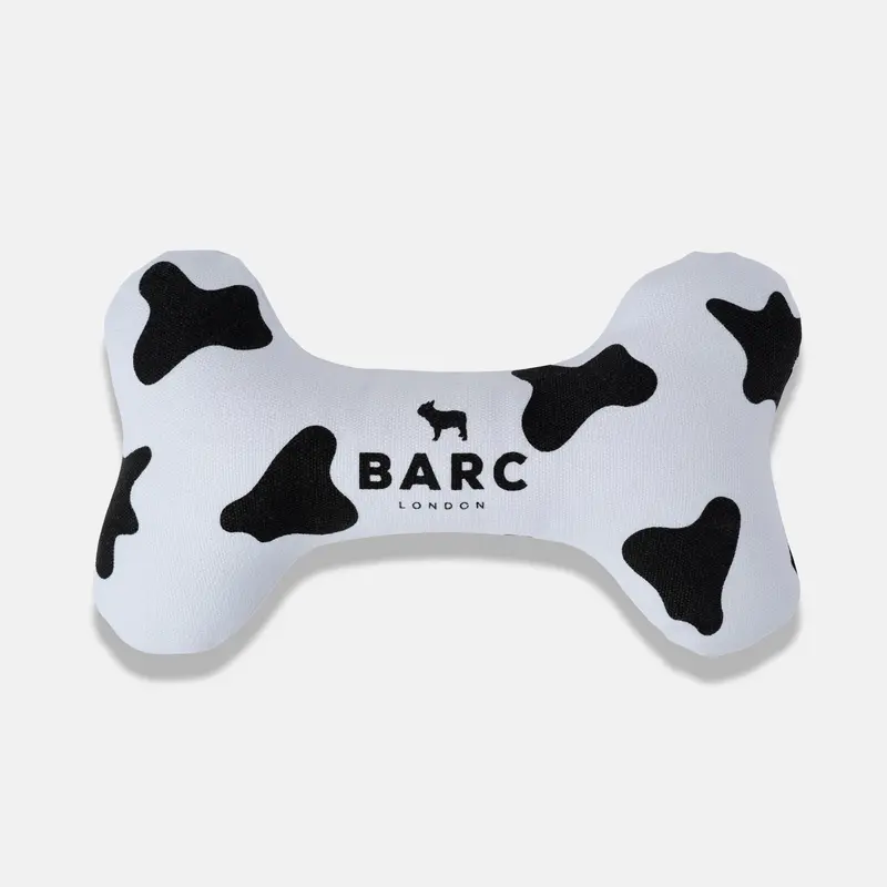 Cow Squeaky Dog Bone Toy 0