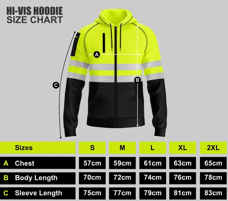 mymixtrendz Mens Outdoor Zipper Hoodie with 3 Zip Pockets Menswear Clothing Relaxed Fit Hooded Sweatshirt Top UK Size S-XXL 4