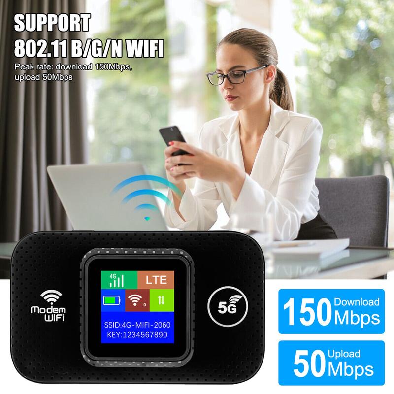 Product Introduction of Unlocked 4G LTE LCD Portable Mobile Broadband Wireless WiFi Router MiFi Hotspot 15