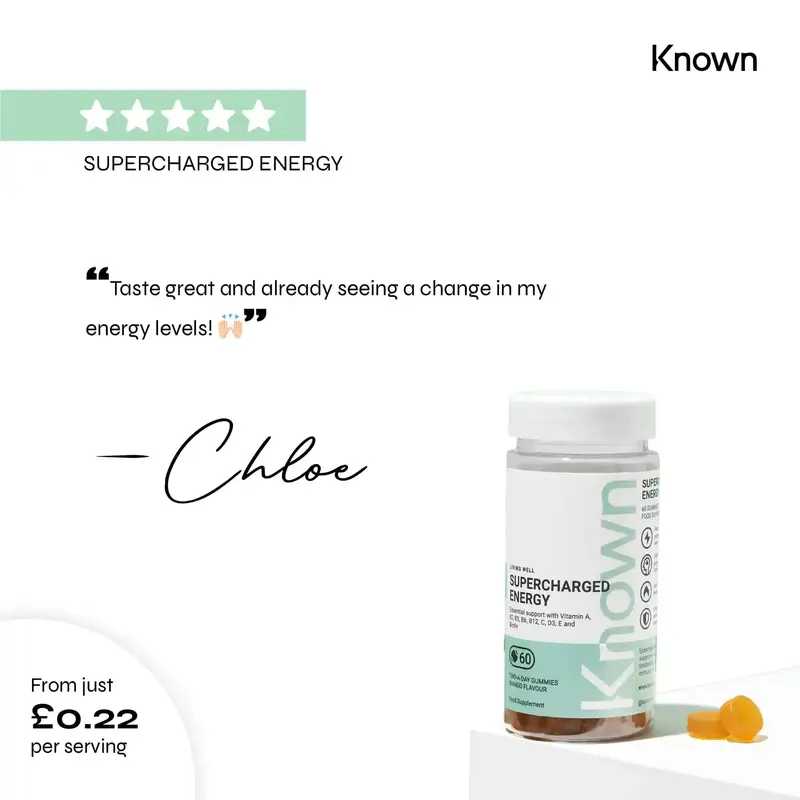 Known Nutrition Supercharged Energy B12 Gummies - Support Energy and Reduce Tiredness 3