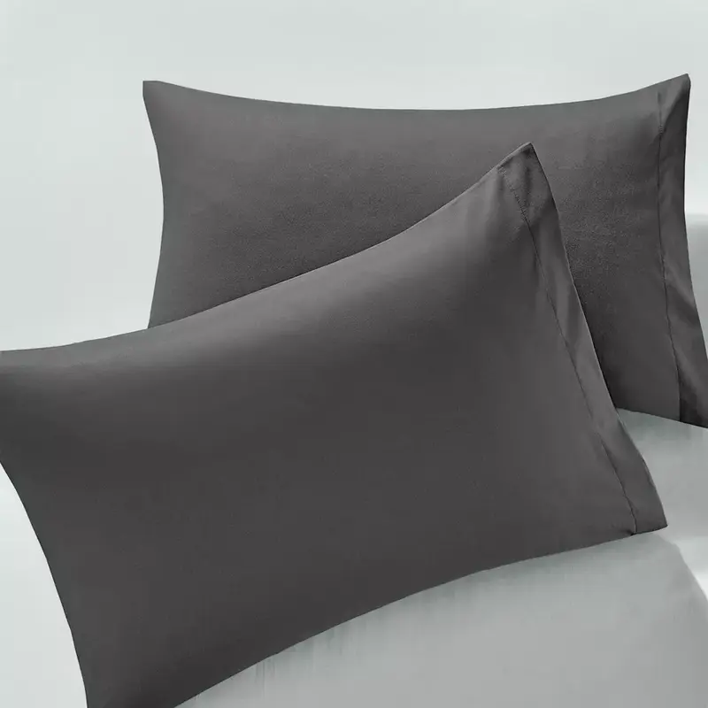 Ultra Soft 2-Pack Microfiber Pillowcases Soft, Breathable Pillow Cases White, Silver, Charcoal, Grey, Navy Blue, Emerald Green, Beige & Black - Set of 2 (50x75cm) 4