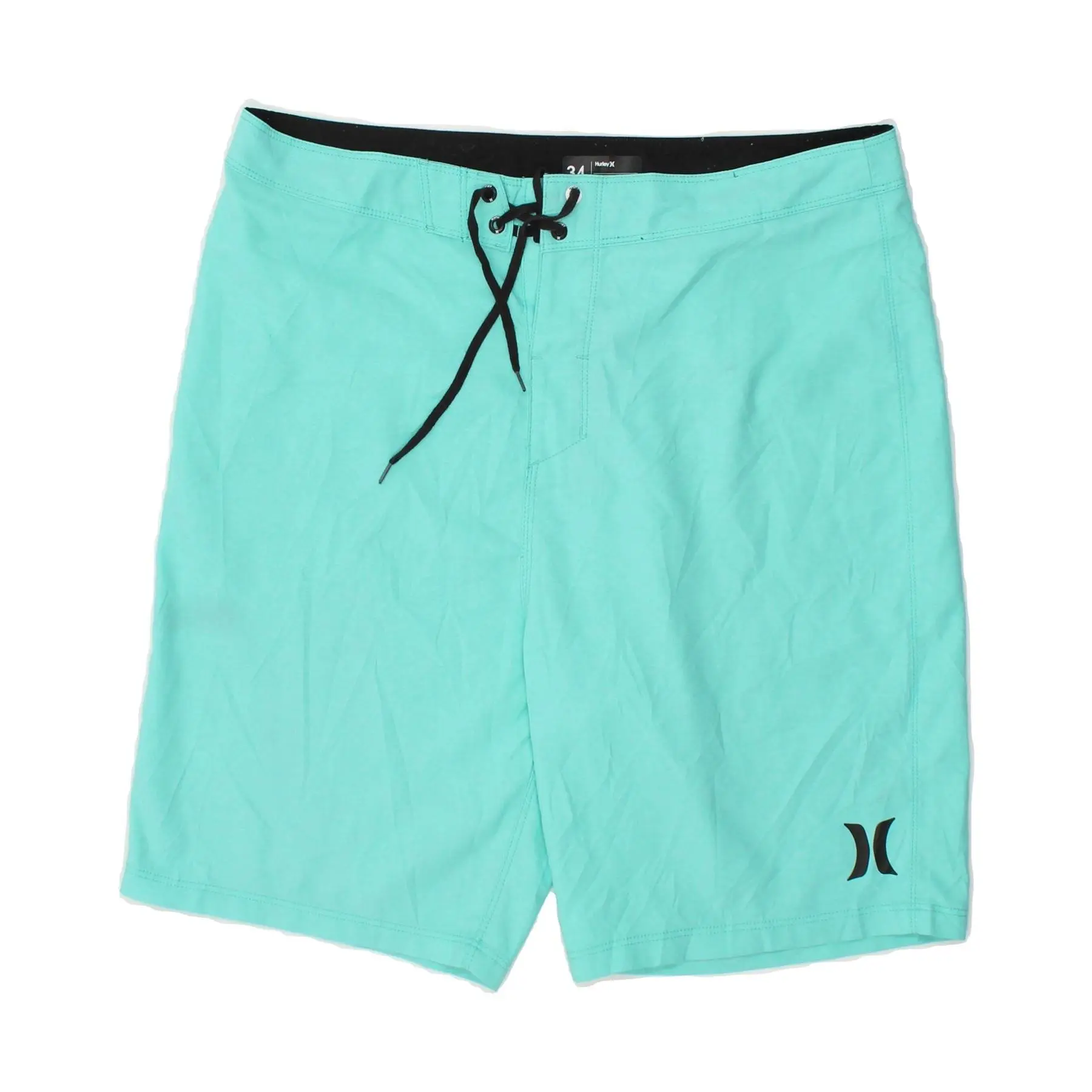 Pre-Owned Vintage HURLEY Mens Swimming Shorts Large  Turquoise