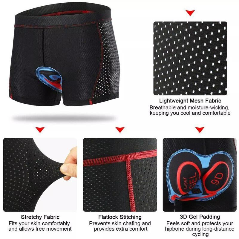 Men Cycling Shorts 5D Gel Padded Underwear MTB Mountain Bike Bicycle Short Pants 3