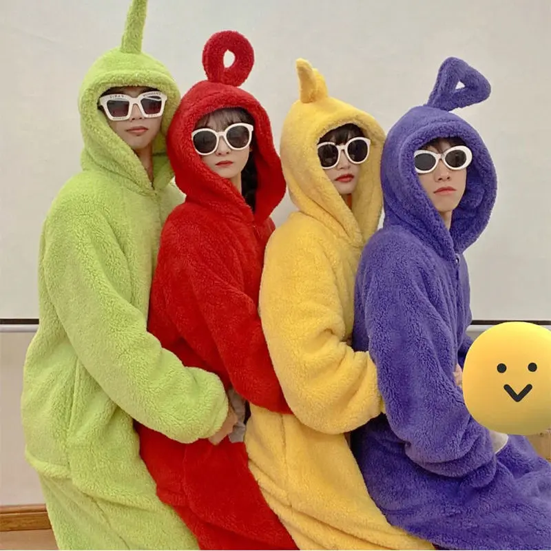 Kids Adult Costumes Soft Long Sleeves Piece Pajamas Costume Lala Home Clothes Cosplay Adult Unisex Party Wear 8