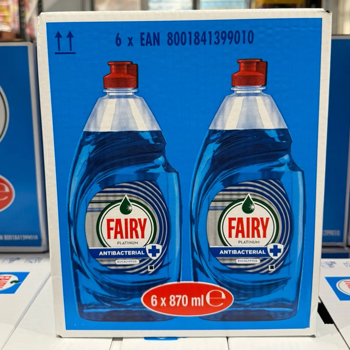 Fairy Anti-Bacterial Washing Up Liquid with Eucalyptus, 6 x 870ml Cleaner Cleaning Household Kitchen Detergent