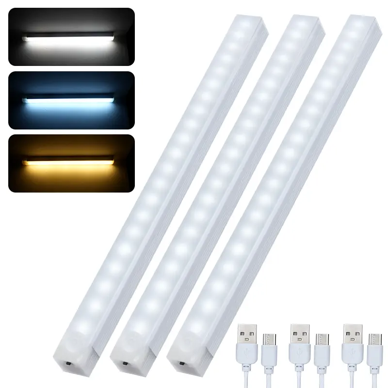 1/2/3/ Pack Under Cabinet Lighting, 30cm Dimmable Closet Lights, 3 Color Temps, Wireless Motion Sensor Light for Stairway, Kitchen, Pantry, Wardrobe, Bedroom,etc