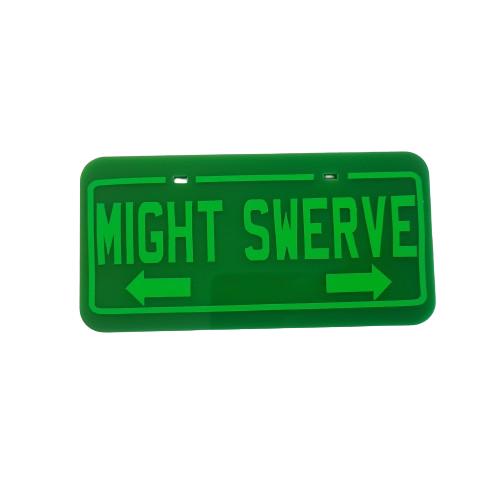 Loud N Lit MIGHT SWERVE Plate - Reflective Bicycle Number Plate for Night Rides 2