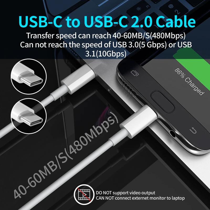 Product Introduction of 1Pc/3Pcs/5Pcs  USB C to USB C Charger And Data Cable With Cable Length 1M(3.3Ft)/2M(6.6Ft) for Android, Samsung, Apple Iphone 15/16/Pro/ProMax /Plus, iPad Pro, MacBook Air, Smart Tablets, Smartphone Fast Charging Cable For all Smart  Cellphone Electronic 0