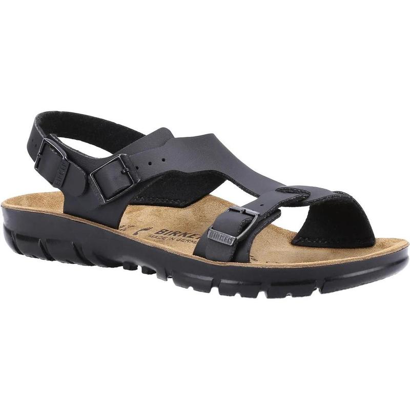 Birkenstock Women Sofia Mule Slip On Leather Clog Black Sandals 0