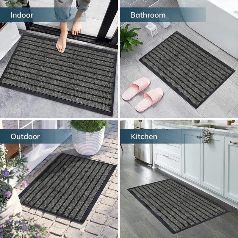 Washable Door Mats Indoor & Outdoor - Non-Slippery Heavy Duty - Stylish & Large Rubber - Perfect Dust Grabbing Doormats ,Hallway Runner , Runner For Dog 1