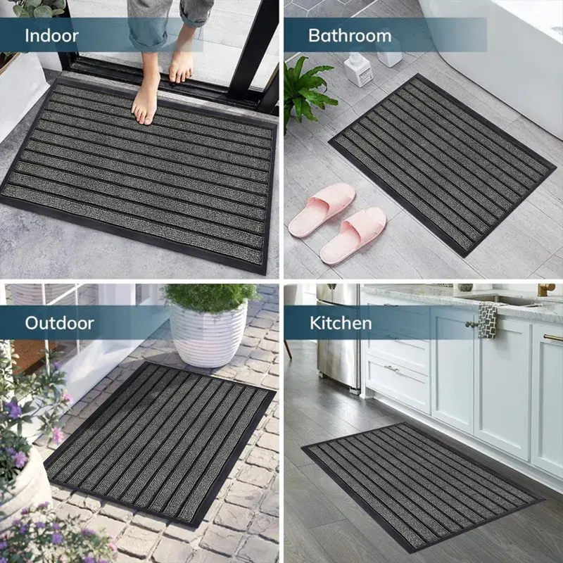 Washable Door Mats Indoor & Outdoor - Non-Slippery Heavy Duty - Stylish & Large Rubber - Perfect Dust Grabbing Doormats ,Hallway Runner , Runner For Dog 1