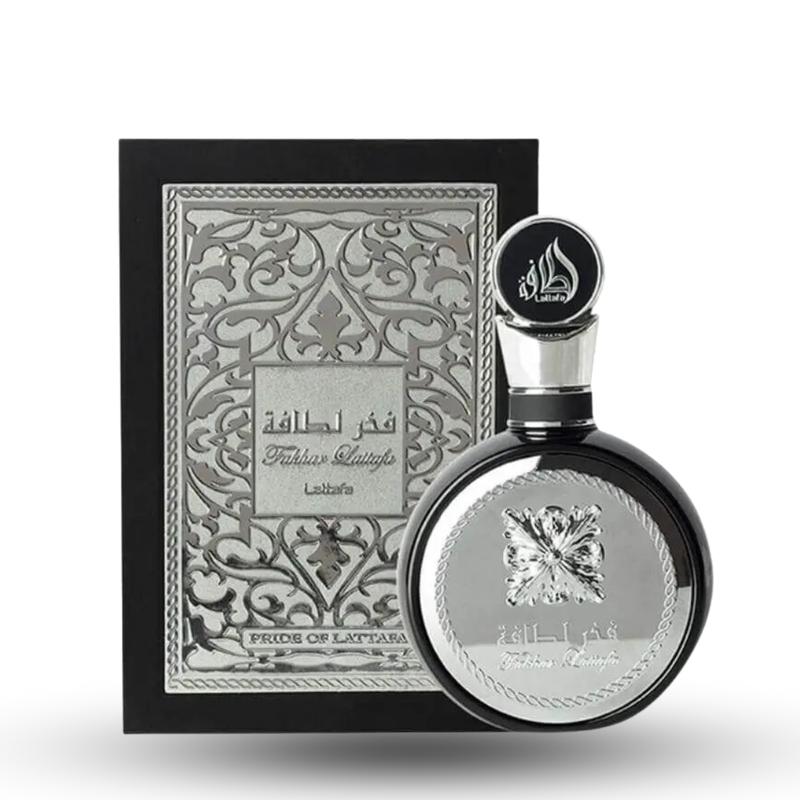 Lattafa Fakhar Silver 100ml Eau de Parfum for Men | Warm Spicy | Woody | Amber fragrance 4