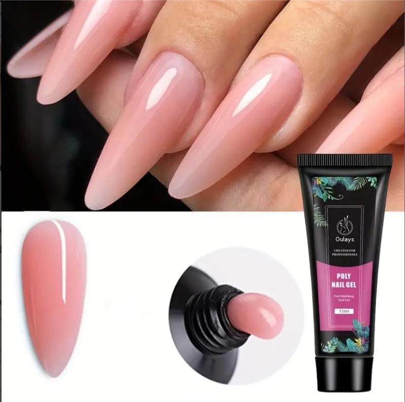 Poly Gel Nail Kit with U V Light Starter Kit, 9 Pcs Builder Gel Nail Extension Kit for Beginners with Everything Nail Art DIY (Nail art requires UV lamp reinforcement) Comfort Manicure Nail Care Polish(15ML) 3