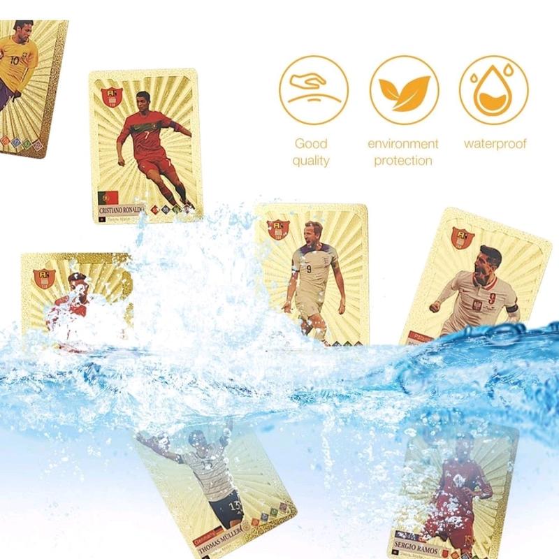 55Pcs Gold Foil Football Star Cards for Collectors 3