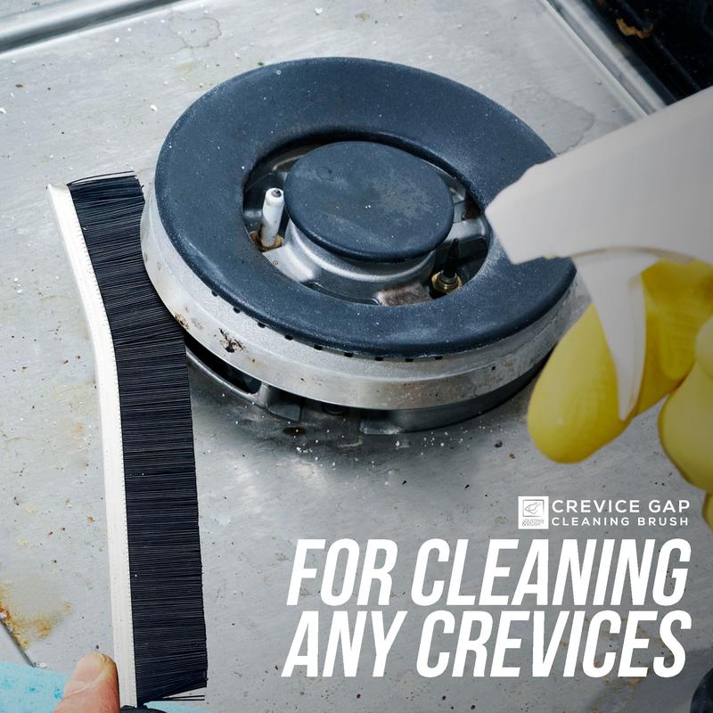 Small Curved Gap and Crevice Cleaning Brush with Handle - Pack of 1, 2, 5, 8 or 10 - Great for Window, Sinks, Cars and Other Spaces 5