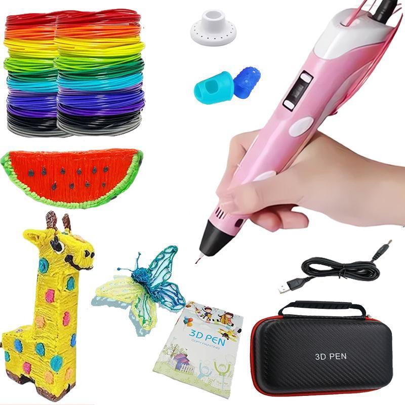 Product Introduction of Creative Student DIY Printer Pen Kit, 1 Set Plug & Use Multifunctional 3D Printing Pen Kit, Student Education Devices, 3D Pen with LCD Screen, Best Gift For Students, Girls Birthday Gift 8